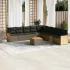 Set canapele de grădină cu perne, 10 piese, negru, poliratan GartenMobel Dekor