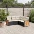 Set canapea de grădină cu perne, 5 piese, gri, poliratan GartenMobel Dekor