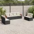 Set canapele de grădină, 8 piese, cu perne, bej, poliratan GartenMobel Dekor