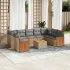Set canapele de grădină cu perne, 10 piese, negru, poliratan GartenMobel Dekor