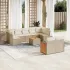 Set canapele de grădină cu perne, 10 piese, bej, poliratan GartenMobel Dekor