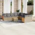 Set canapele de grădină cu perne, 11 piese, bej, poliratan GartenMobel Dekor