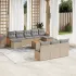 Set canapele de grădină cu perne, 11 piese, gri, poliratan GartenMobel Dekor
