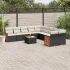 Set canapele de grădină cu perne, 11 piese, bej, poliratan GartenMobel Dekor