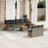 Set canapele de grădină cu perne, 10 piese, negru, poliratan GartenMobel Dekor