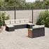 Set canapele de grădină, 9 piese, cu perne, gri, poliratan GartenMobel Dekor