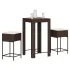 Set mobilier bar de grădină, cu perne, 3 piese, gri, poliratan GartenMobel Dekor