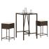 Set mobilier bar de grădină cu perne, 9 piese, negru, poliratan GartenMobel Dekor