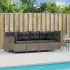 Set mobilier de grădină cu perne, 5 piese, negru, poliratan GartenMobel Dekor
