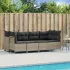 Set mobilier de grădină cu perne, 5 piese, negru, poliratan GartenMobel Dekor