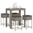Set mobilier bar de grădină, cu perne, 3 piese, gri, poliratan GartenMobel Dekor