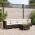 Set mobilier de grădină cu perne, 5 piese, negru, poliratan GartenMobel Dekor