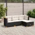 Set canapea de grădină cu perne, 4 piese, gri, poliratan GartenMobel Dekor