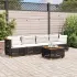 Set canapea de grădină cu perne, 5 piese, gri, poliratan GartenMobel Dekor