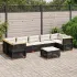 Set canapele de grădină, 8 piese, cu perne, bej, poliratan GartenMobel Dekor
