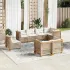 Set canapele de grădină cu perne, 8 piese, gri, poliratan GartenMobel Dekor