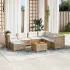 Set mobilier de grădină cu perne, 8 piese, negru, poliratan GartenMobel Dekor