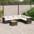 Set canapele de grădină, 7 piese, cu perne, bej, poliratan GartenMobel Dekor