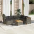 Set mobilier de grădină cu perne, 8 piese, negru, poliratan GartenMobel Dekor