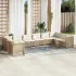 Set mobilier de grădină cu perne, 10 piese, gri, poliratan GartenMobel Dekor
