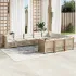 Set mobilier de grădină cu perne, 10 piese, gri, poliratan GartenMobel Dekor