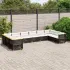 Set mobilier de grădină cu perne, 10 piese, gri, poliratan GartenMobel Dekor