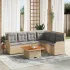 Set mobilier de grădină cu perne, 5 piese, gri, poliratan GartenMobel Dekor