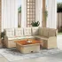 Set mobilier de grădină cu perne, 5 piese, gri, poliratan GartenMobel Dekor