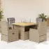 Set mobilier de grădină cu perne, 5 piese, bej, poliratan GartenMobel Dekor