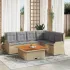 Set mobilier de grădină cu perne, 5 piese, gri, poliratan GartenMobel Dekor