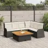 Set mobilier de grădină cu perne, 5 piese, gri, poliratan GartenMobel Dekor