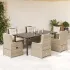Set mobilier de grădină cu perne, 5 piese, bej, poliratan GartenMobel Dekor