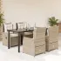 Set mobilier de grădină cu perne, 5 piese, bej, poliratan GartenMobel Dekor