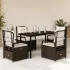 Set mobilier de grădină cu perne, 5 piese, bej, poliratan GartenMobel Dekor