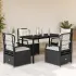 Set mobilier de grădină cu perne, 5 piese, bej, poliratan GartenMobel Dekor