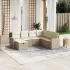 Set canapele de grădină, 7 piese, cu perne, bej, poliratan GartenMobel Dekor