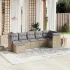 Set mobilier de grădină cu perne, 8 piese, negru, poliratan GartenMobel Dekor