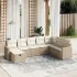 Set mobilier de grădină cu perne, 8 piese gri deschis poliratan GartenMobel Dekor
