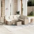 Set canapele de grădină, 8 piese, cu perne, bej, poliratan GartenMobel Dekor