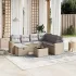 Set canapele de grădină, 8 piese, cu perne, bej, poliratan GartenMobel Dekor