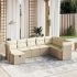 Set canapele de grădină, 8 piese, cu perne, bej, poliratan GartenMobel Dekor