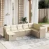 Set mobilier de grădină cu perne, 8 piese, negru, poliratan GartenMobel Dekor