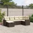 Set mobilier de grădină cu perne, 6 piese, negru, poliratan GartenMobel Dekor