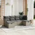 Set canapele de grădină cu perne, 6 piese gri deschis poliratan GartenMobel Dekor