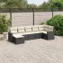 Set canapele de grădină, 7 piese, cu perne, bej, poliratan GartenMobel Dekor