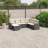 Set canapele de grădină, 7 piese, cu perne, bej, poliratan GartenMobel Dekor