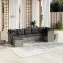 Set mobilier de grădină cu perne, 8 piese, negru, poliratan GartenMobel Dekor
