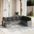 Set mobilier de grădină cu perne, 8 piese gri deschis poliratan GartenMobel Dekor