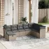 Set mobilier de grădină cu perne, 8 piese, negru, poliratan GartenMobel Dekor