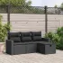 Set canapea de grădină cu perne, 4 piese, gri, poliratan GartenMobel Dekor